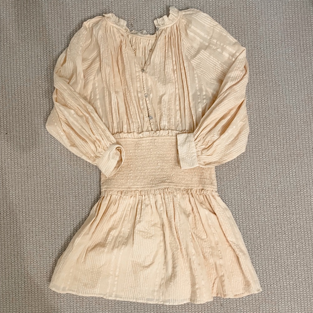 nwot cleobella ruffle smocked mini dress